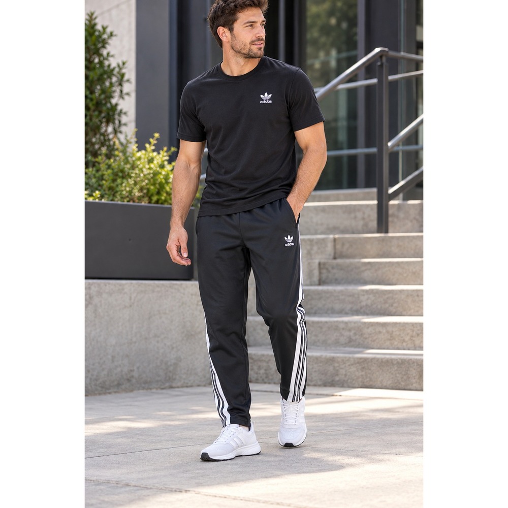 NEW Adidas BR8 US TP DM4463 Men's Size XL Black White Stripe Track Pants - Picture 15 of 16